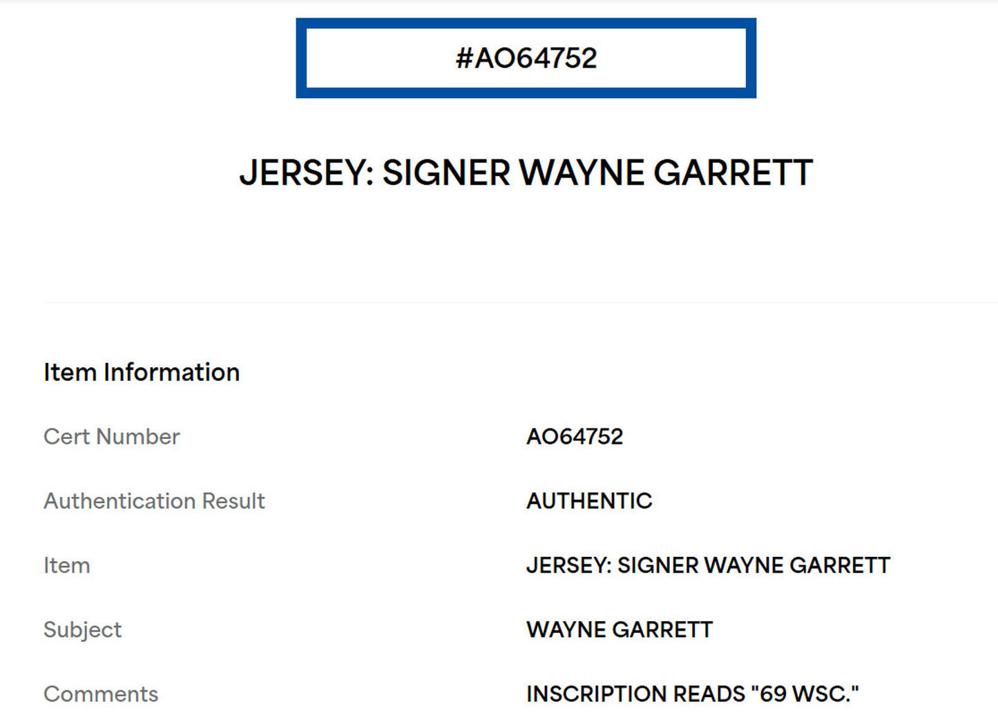 Wayne Garrett Signed Jersey Framed W/ PSA COA New York Mets White Auto Display