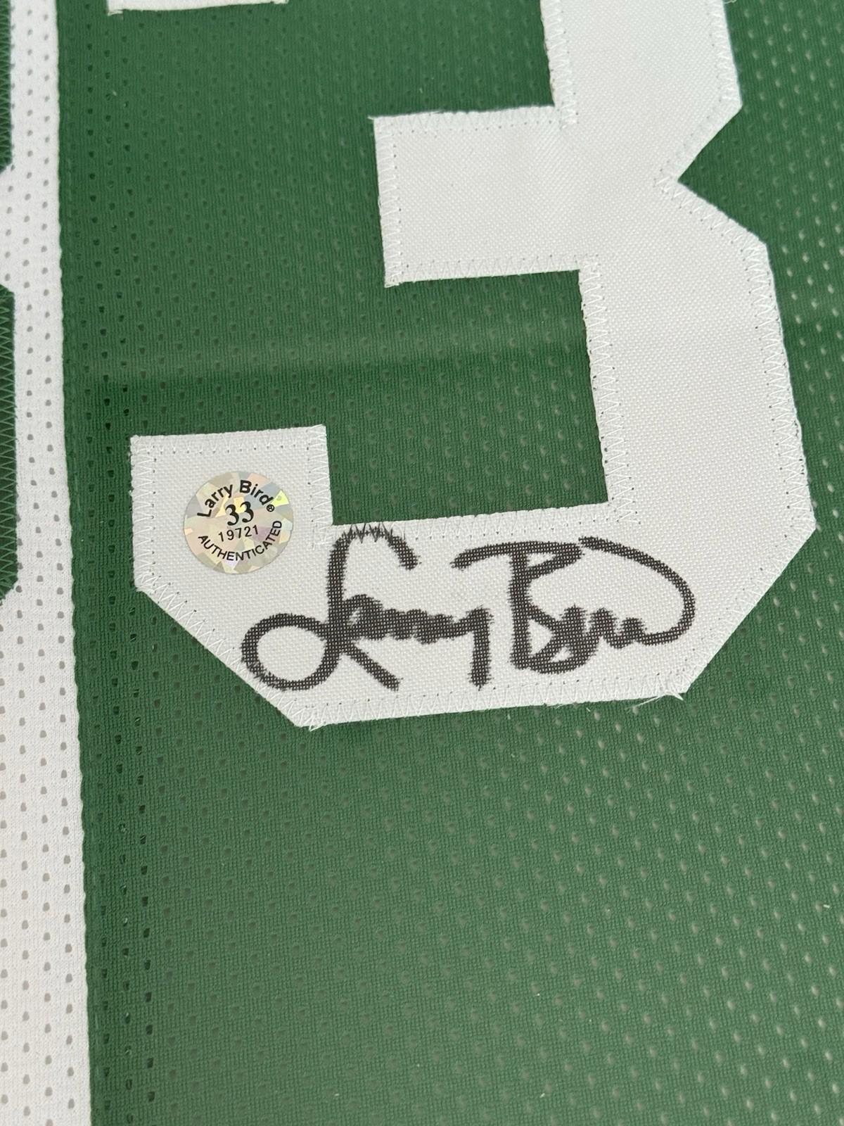 Framed Larry Bird Boston Celtics Autographed Signed Jersey Half Split Colors COA