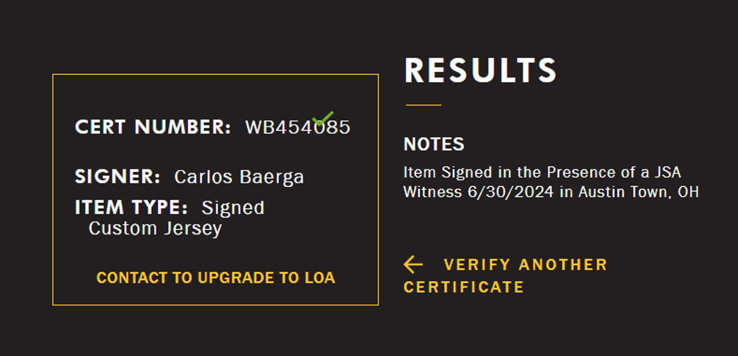 Carlos Baerga Signed Jersey Framed W/ JSA COA Cleveland Indians Black Auto