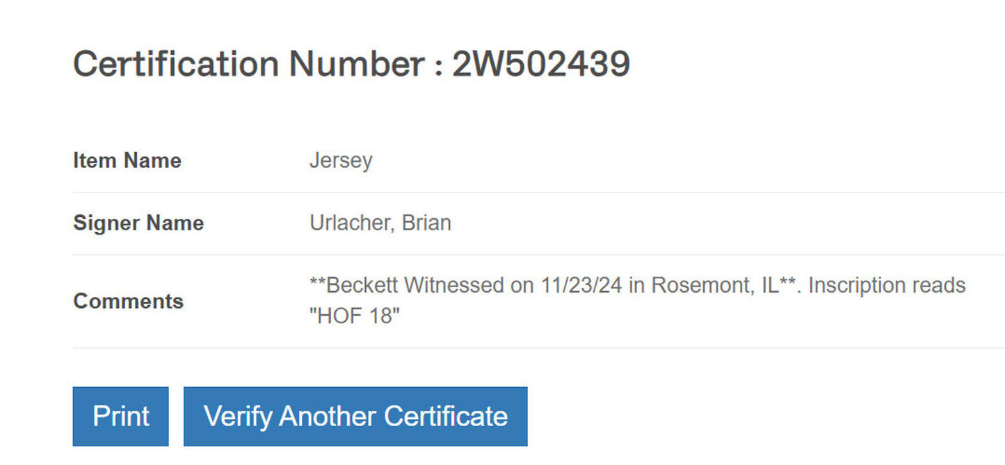 Brian Urlacher Signed Jersey Framed W/ Beckett BAS COA Chicago Bears Blue Auto