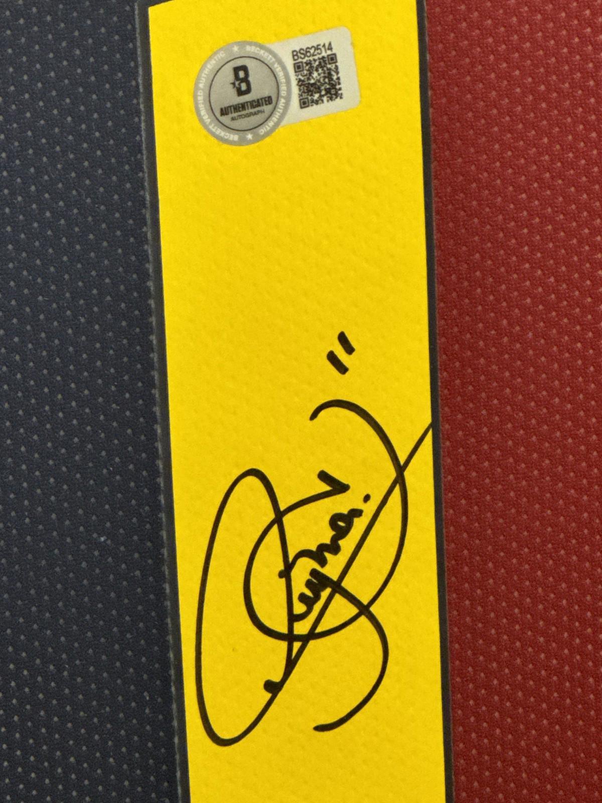 Neymar Jr Signed Jersey Framed W/ BAS COA FC Barcelona Home Jersey Auto Display