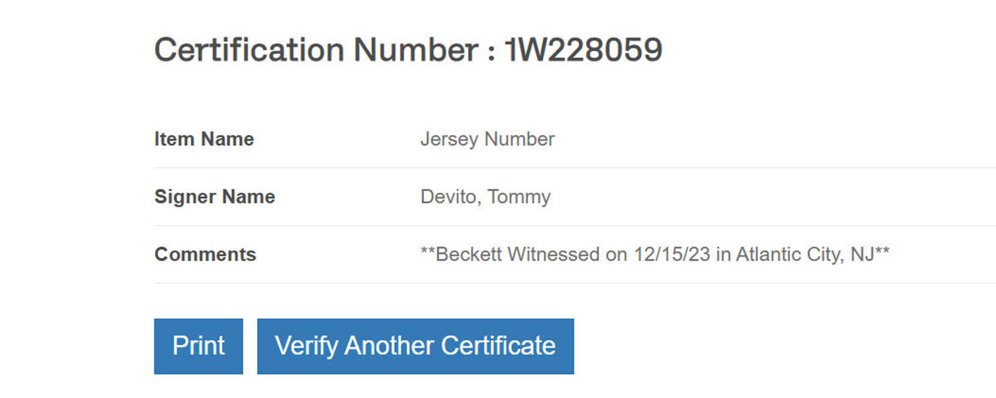 Tommy DeVito Signed Jersey Framed W/ Beckett BAS COA New England Patriots Blue