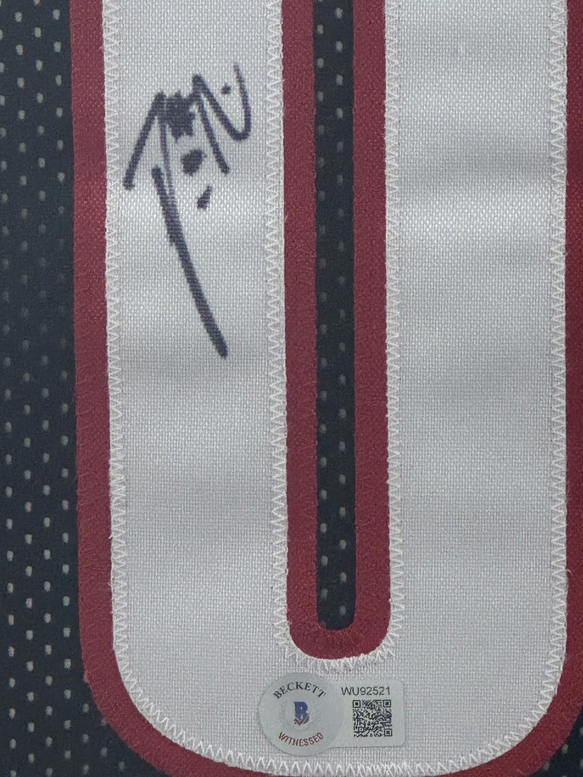 Damian Lillard Signed Jersey Framed W/ BAS COA Portland Trail Blazers Black Auto