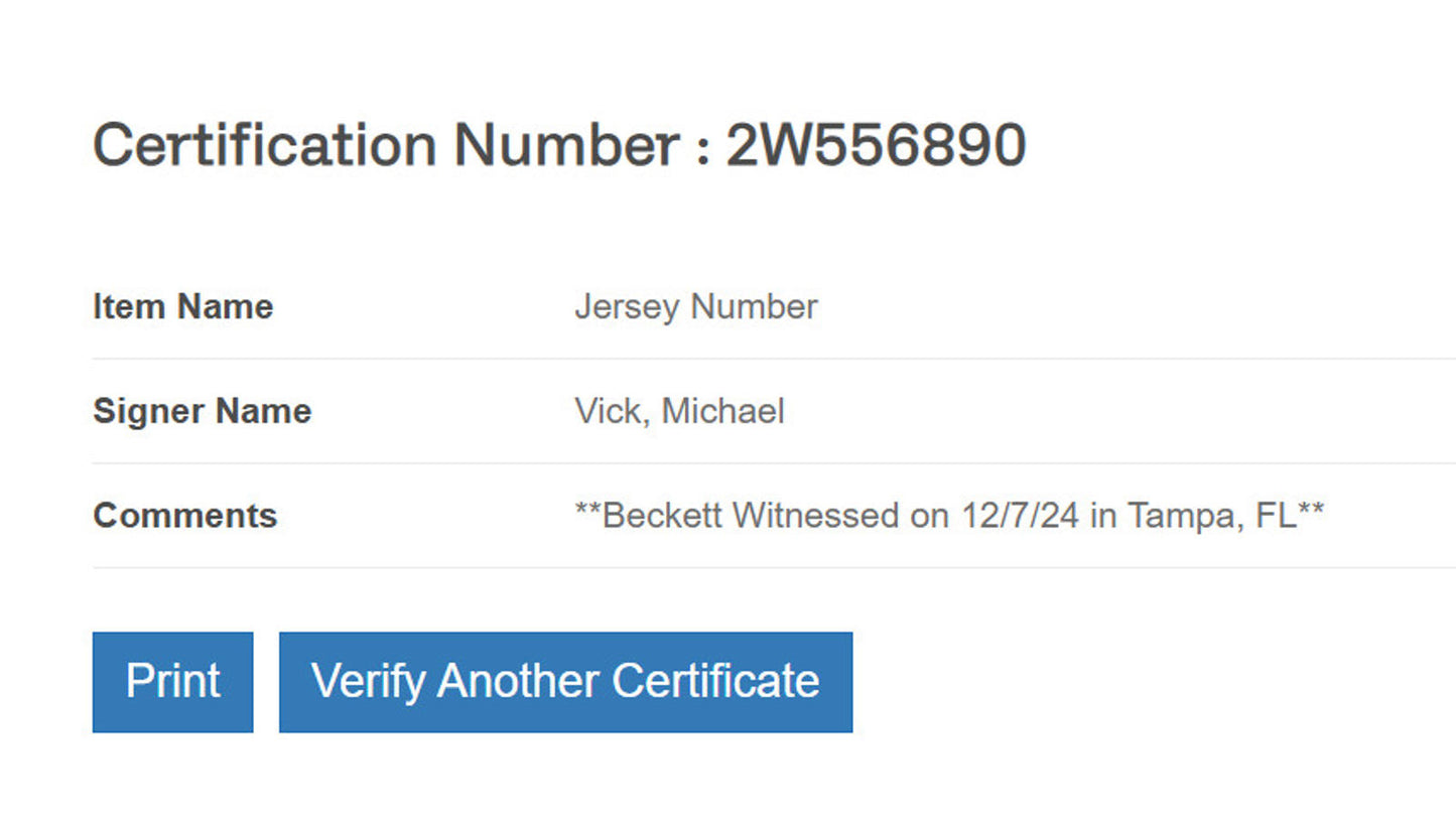 Michael Vick Signed Jersey Framed W/ Beckett BAS COA Atlanta Falcons Red Auto