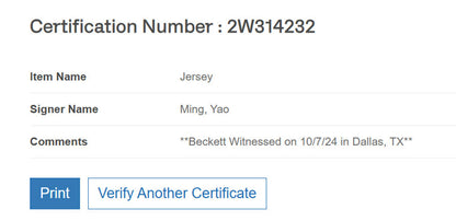 Yao Ming Signed Jersey Framed W/ Beckett BAS COA Houston Rockets Navy Auto