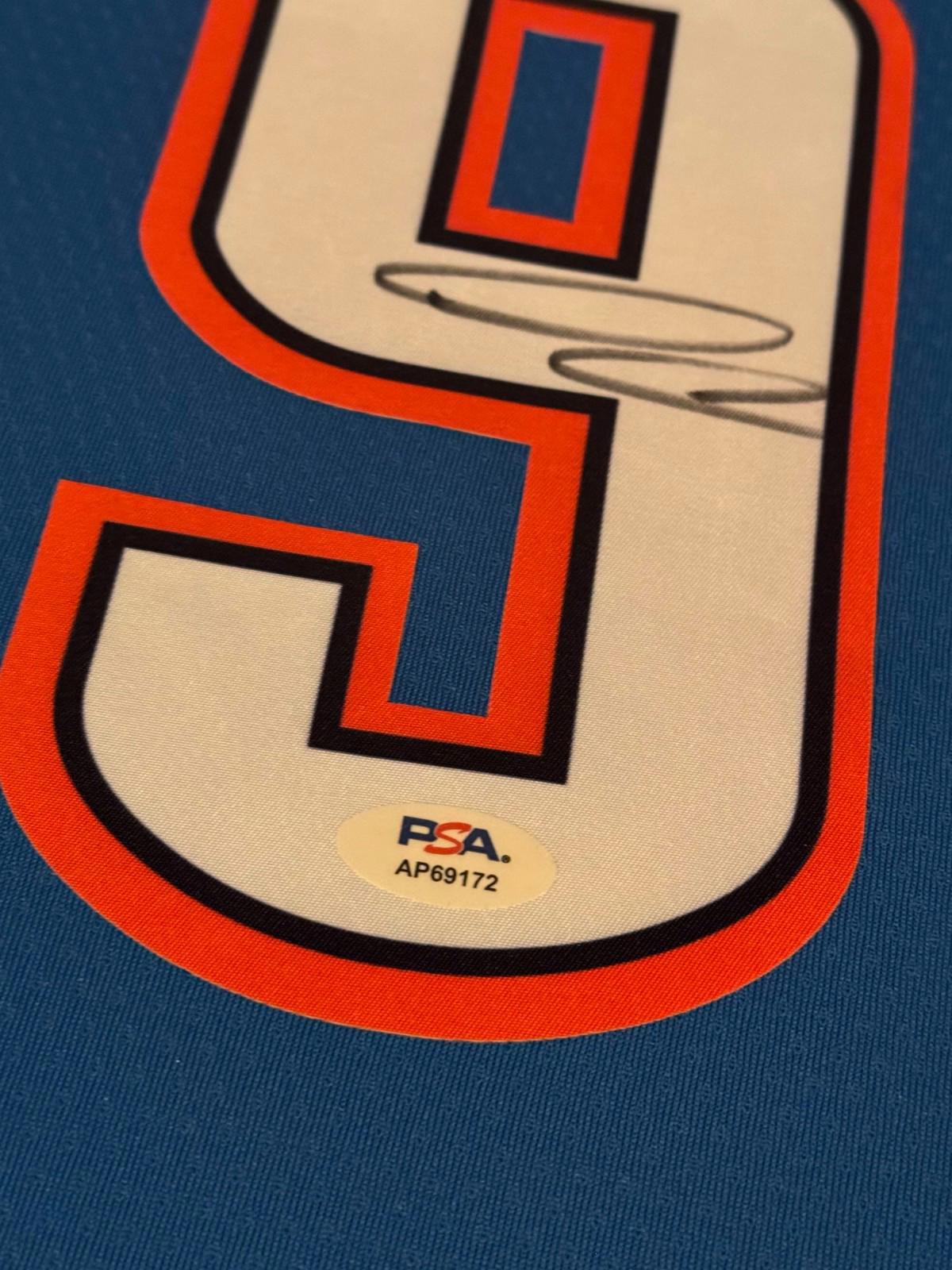 Alex Caruso Signed Jersey Framed W/ PSA COA Oklahoma City Thunder Blue Auto