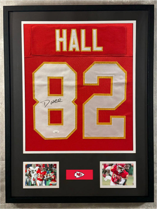 Dante Hall Signed Jersey Framed W/ JSA COA Kansas City Chiefs Red Auto Display