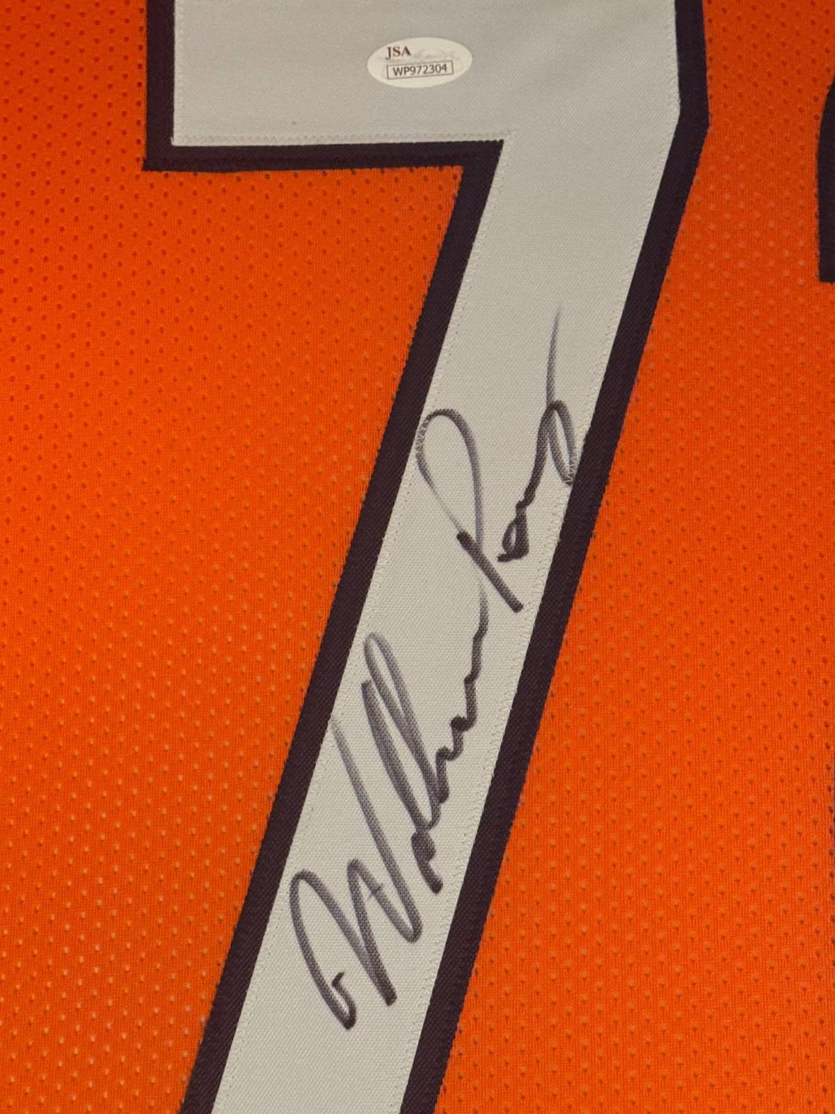 William Perry Signed Jersey Framed W/ JSA COA Chicago Bears Orange Auto Display