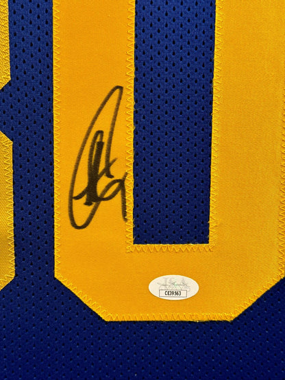 Stephen Curry Signed Jersey Framed W/ JSA COA Golden State Warriors Blue Auto