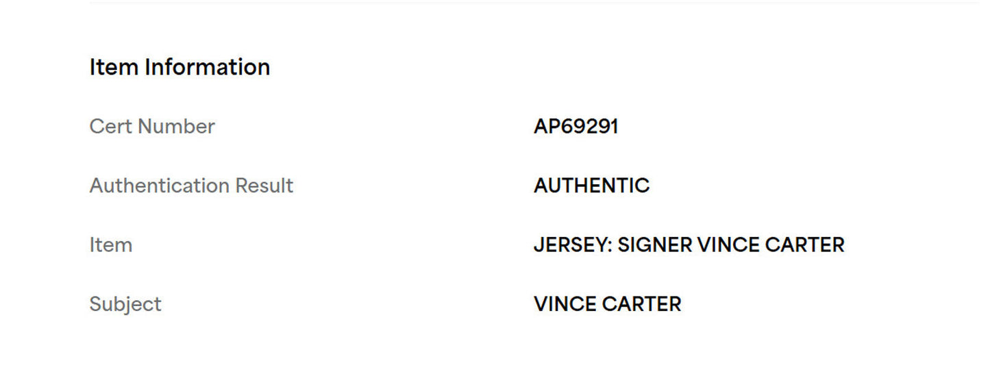 Vince Carter Signed Jersey Framed W/ PSA COA M&N Toronto Raptors Purple Auto