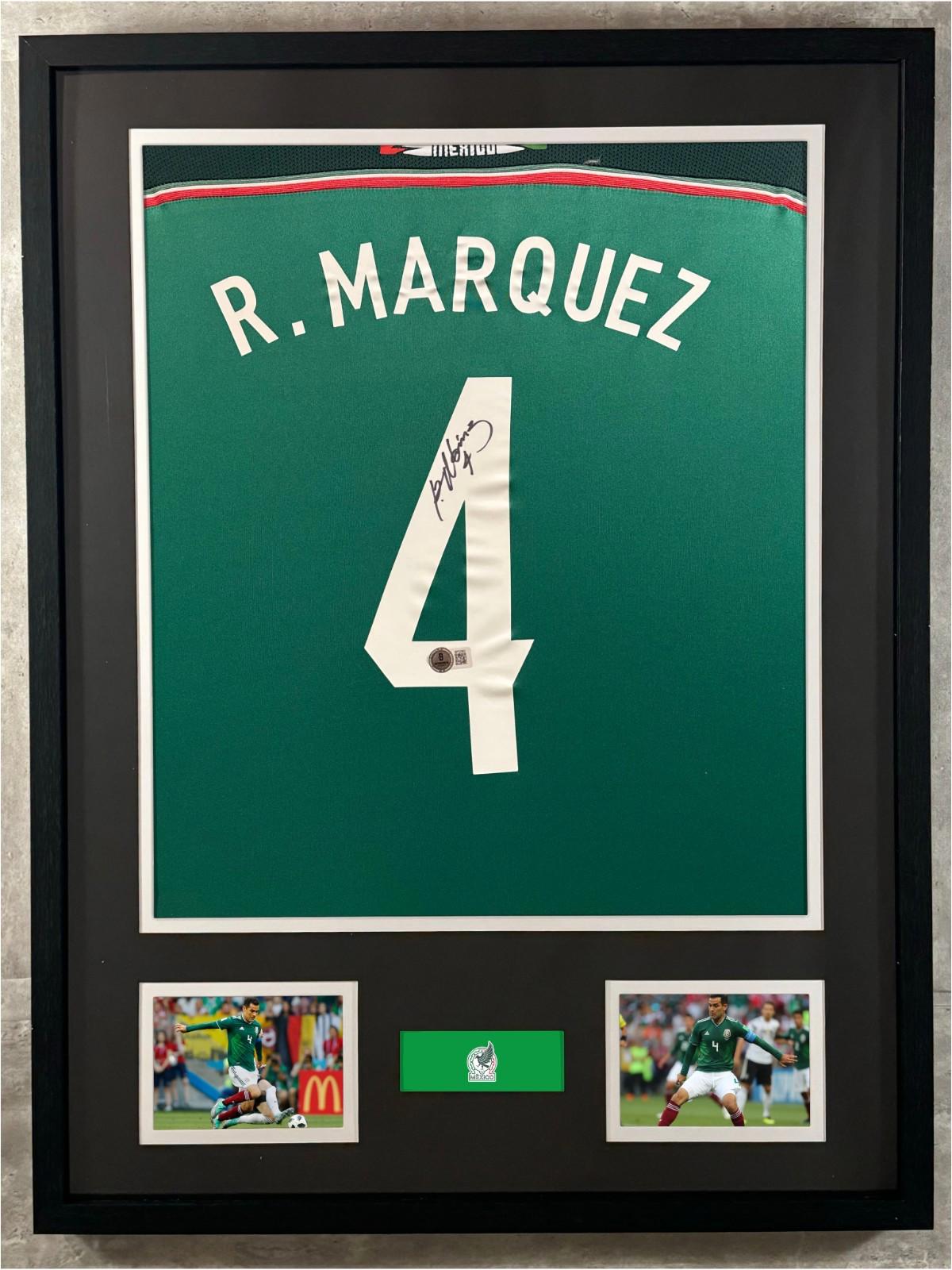Rafael Marquez Signed Jersey Framed W/ Beckett BAS COA Mexico National Team