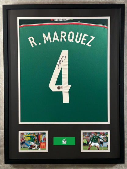 Rafael Marquez Signed Jersey Framed W/ Beckett BAS COA Mexico National Team