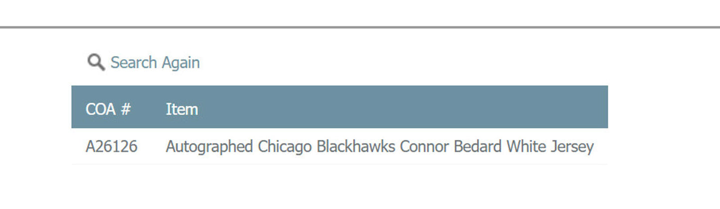 Connor Bedard Signed Jersey Framed W/ COA Chicago Blackhawks White Auto Display