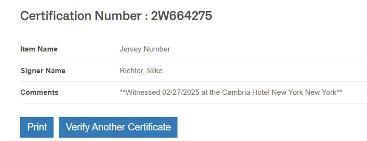 Mike Richter Signed Jersey Framed W/ Beckett BAS COA New York Rangers Navy Auto