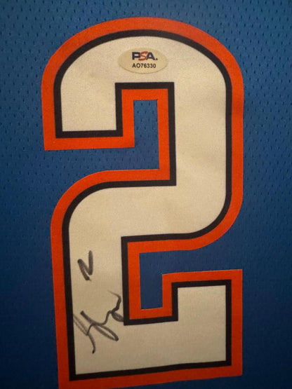 Shai Gilgeous-Alexander Signed Jersey Framed W/ PSA COA Oklahoma City Thunder