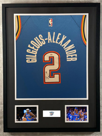 Shai Gilgeous-Alexander Signed Jersey Framed W/ PSA COA Oklahoma City Thunder