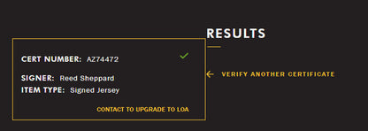 Reed Sheppard Signed Nike Jersey Framed W/ JSA COA Houston Rockets Red Auto