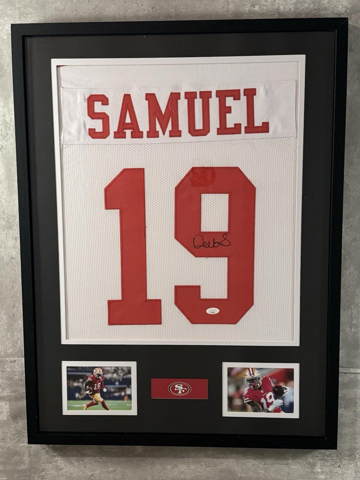 Deebo Samuel Signed Jersey Framed W/ JSA COA San Francisco 49ers White Auto