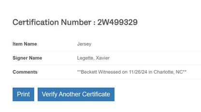 Xavier Legette Signed Jersey Framed W/ Beckett BAS COA Carolina Panthers Blue