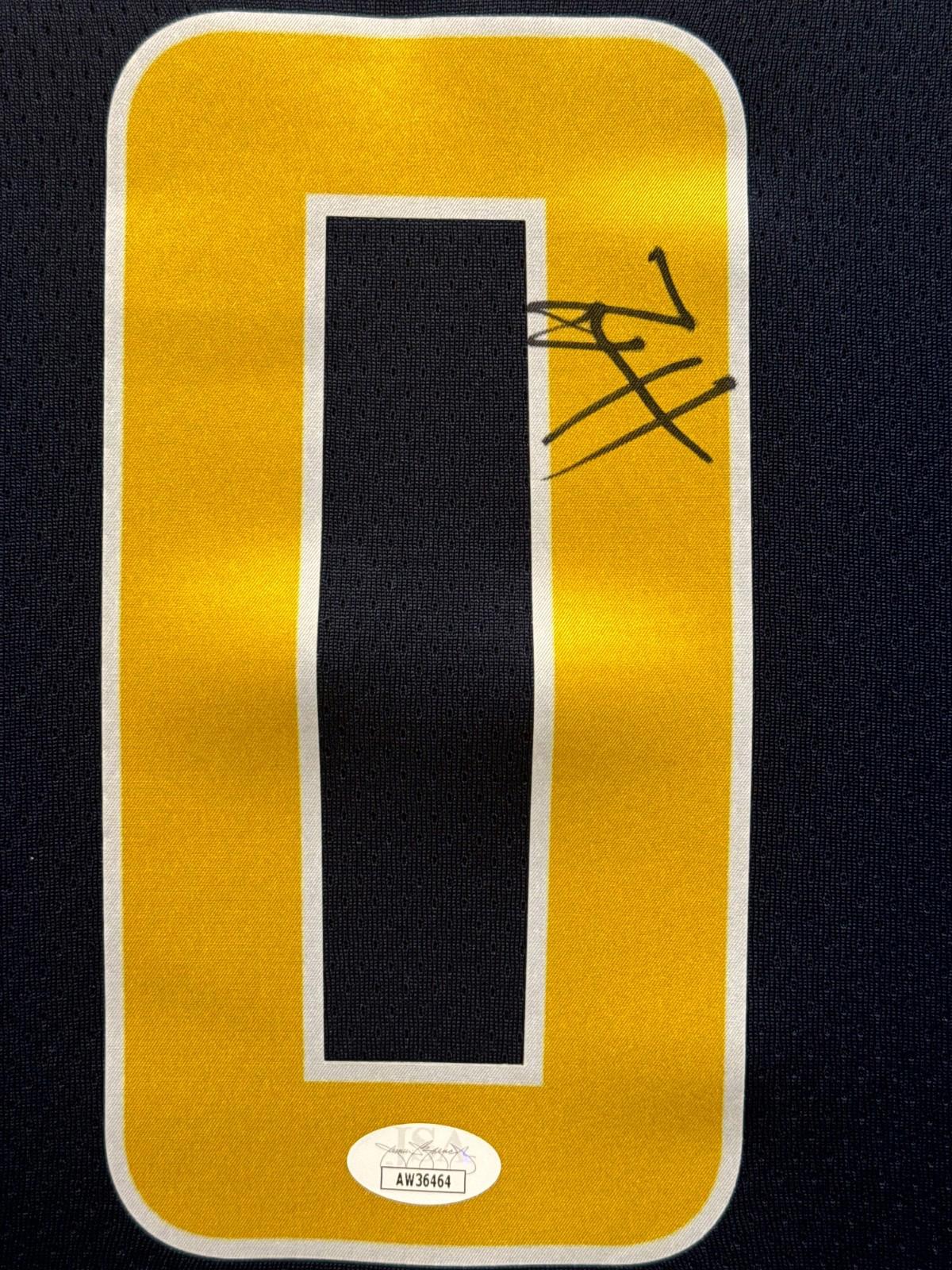 Tyrese Haliburton Signed Nike Jersey Framed W/ JSA COA Indiana Pacers Navy Auto