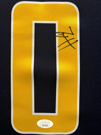 Tyrese Haliburton Signed Nike Jersey Framed W/ JSA COA Indiana Pacers Navy Auto