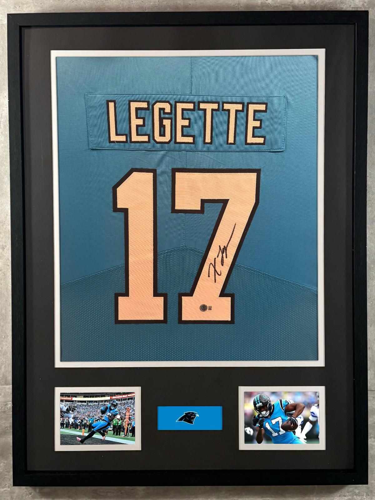 Xavier Legette Signed Jersey Framed W/ Beckett BAS COA Carolina Panthers Blue
