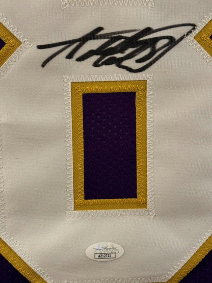 Adrian Peterson Signed Jersey Framed W/ JSA COA Minnesota Vikings Blue Auto