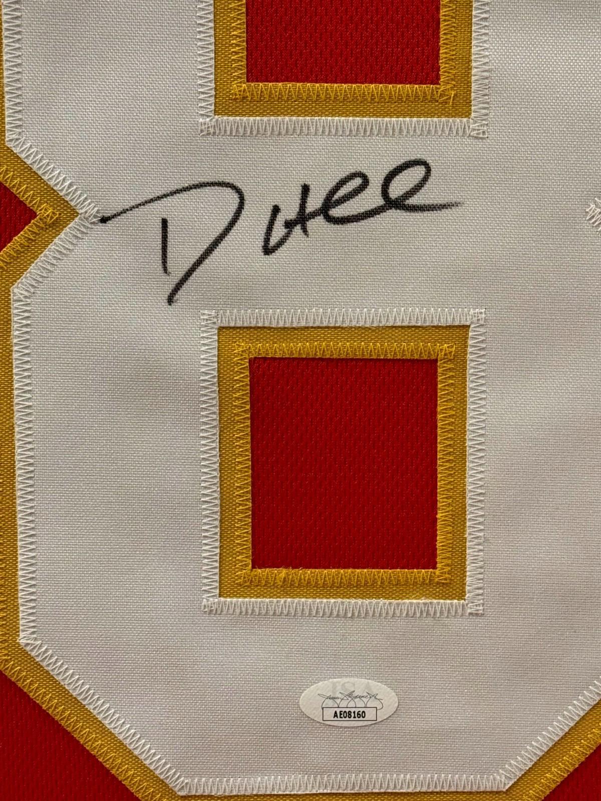Dante Hall Signed Jersey Framed W/ JSA COA Kansas City Chiefs Red Auto Display