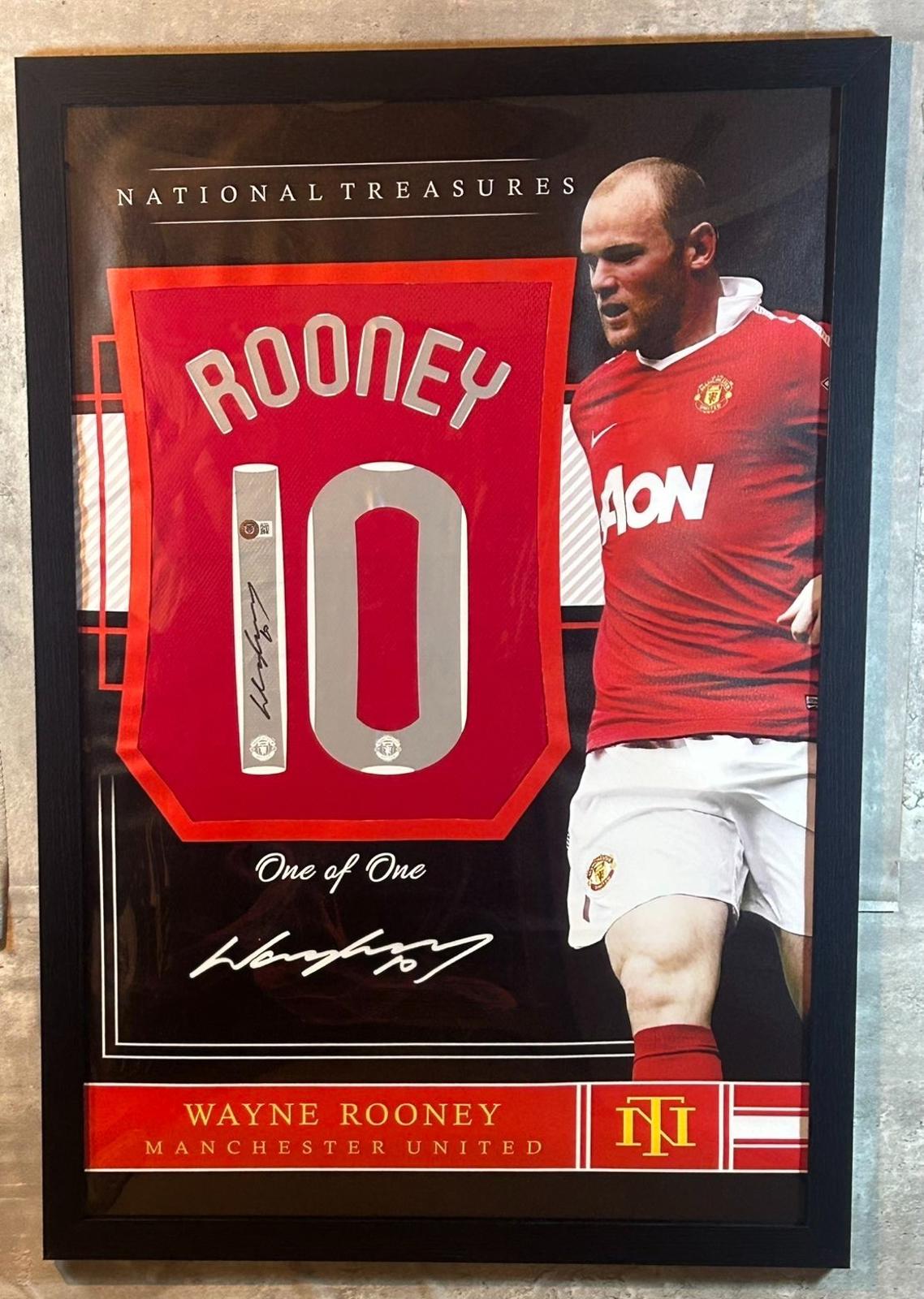 Wayne Rooney Signed Jersey Framed W/ Beckett BAS COA Manchester United Red Auto