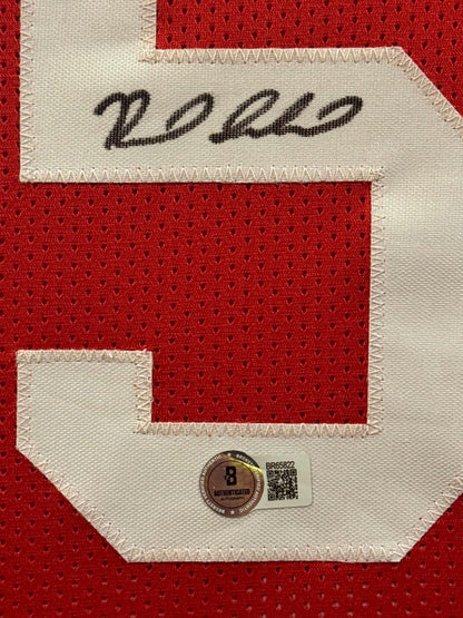 Reed Sheppard Signed Jersey Framed W/ Beckett BAS COA Houston Rockets Red Auto