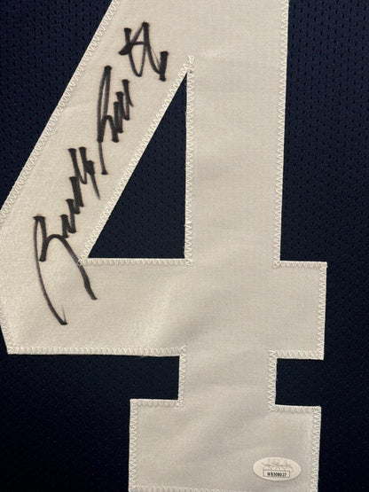 Rudy Ruettiger Signed Jersey Framed W/ JSA COA Notre Dame Fighting Irish Navy