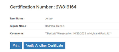 Dennis Rodman Signed Jersey Framed W/ Beckett BAS COA Chicago Bulls Red Auto