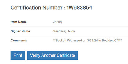 Deion Sanders Signed Jersey Framed W/ Beckett BAS COA Colorado Buffaloes Black