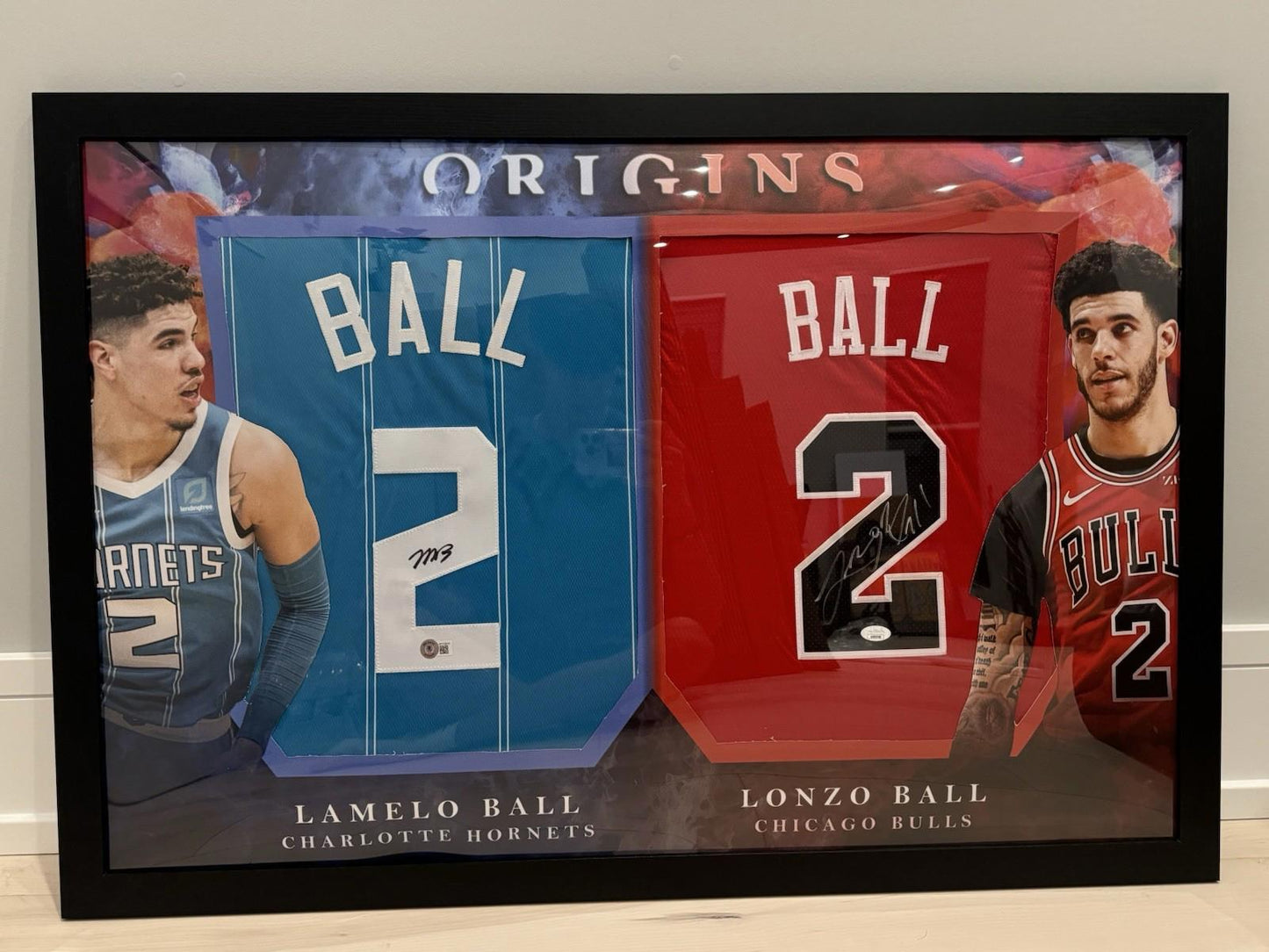 Signed Lamelo Ball And Lonzo Ball Autographed Jerseys Framed