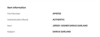 Darius Garland Signed Jersey Framed W/ PSA COA Cleveland Cavaliers Red Auto