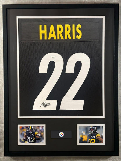 Najee Harris Signed Jersey Framed W/ JSA COA Pittsburgh Steelers Black Auto