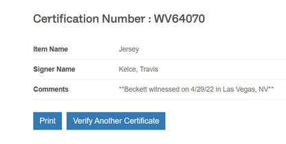 Travis Kelce Signed Jersey Framed W/ Beckett BAS COA Kansas City Chiefs Red Auto