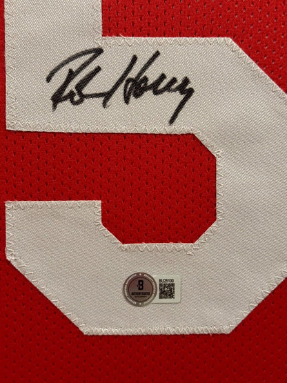 Robert Horry Signed Jersey Framed W/ Beckett BAS COA Houston Rockets Red Auto