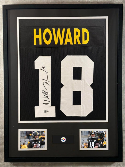 Will Howard Signed Jersey Framed W/ Beckett BAS COA Pittsburgh Steelers Black