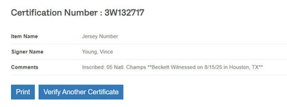 Vince Young Signed Jersey INSCRIPTION Framed W/ Beckett BAS COA Texas Longhorns