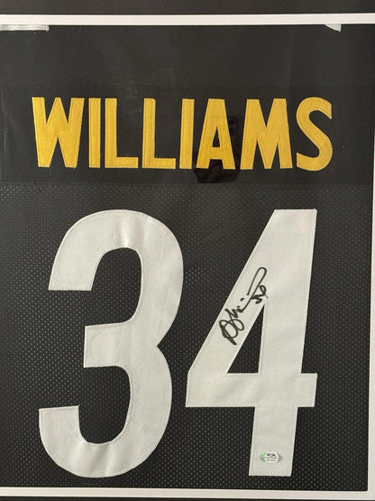 DeAngelo Williams Signed Jersey Framed W/ PSA COA Pittsburgh Steelers Black Auto