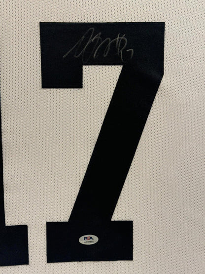 Davante Adams Signed Jersey Framed W/ PSA COA Las Vegas Raiders White Auto