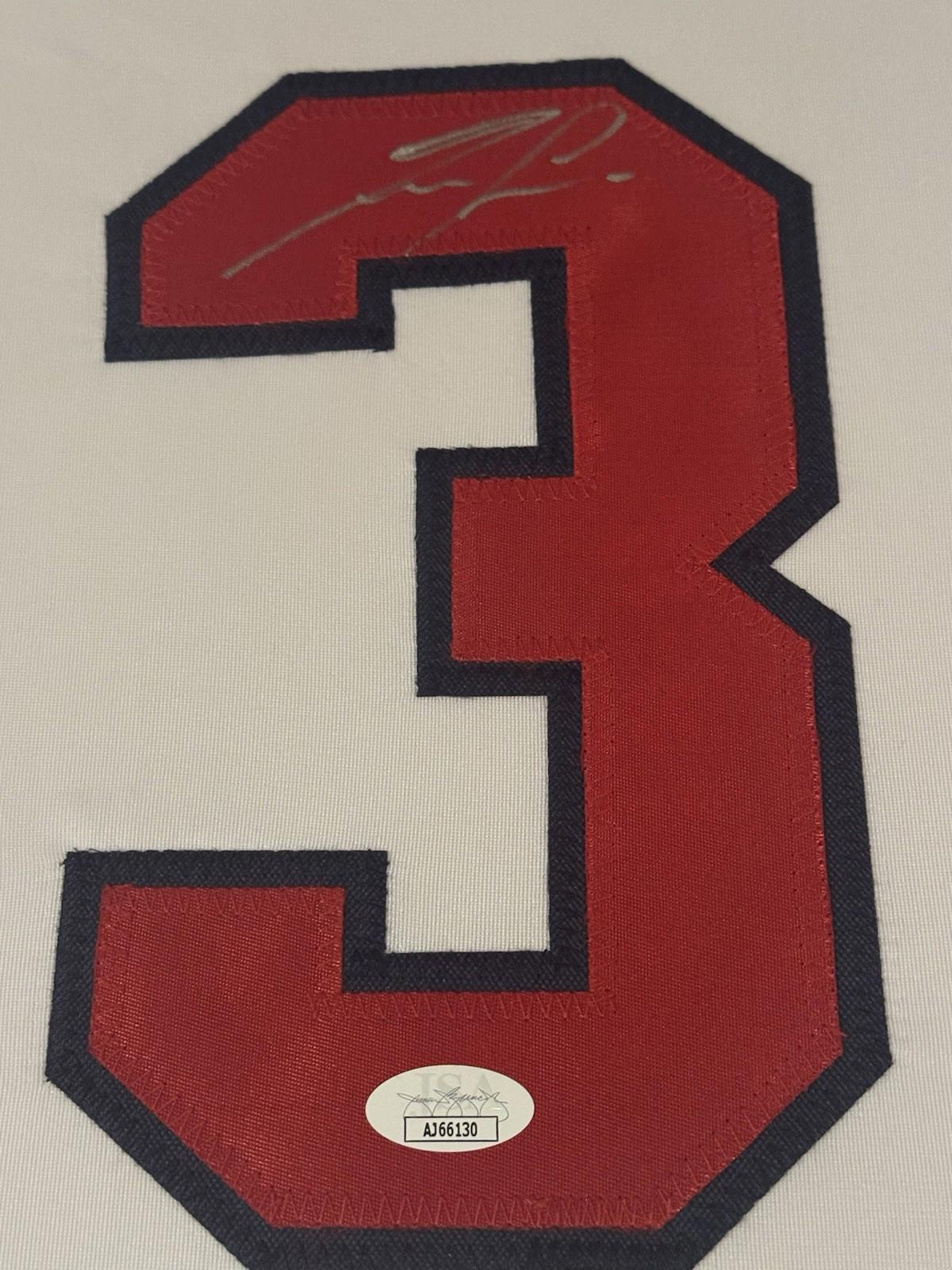 Ronald Acuna Jr. Signed Jersey Framed W/ JSA COA Atlanta Braves White Auto