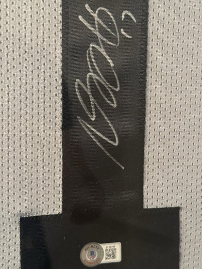 Davante Adams Signed Jersey Framed W/ Beckett COA Las Vegas Raiders Gray Auto