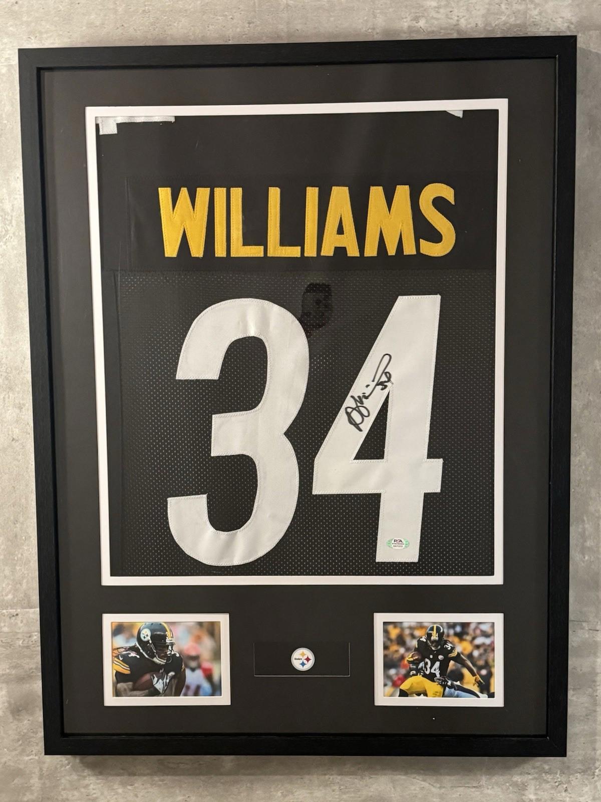 DeAngelo Williams Signed Jersey Framed W/ PSA COA Pittsburgh Steelers Black Auto
