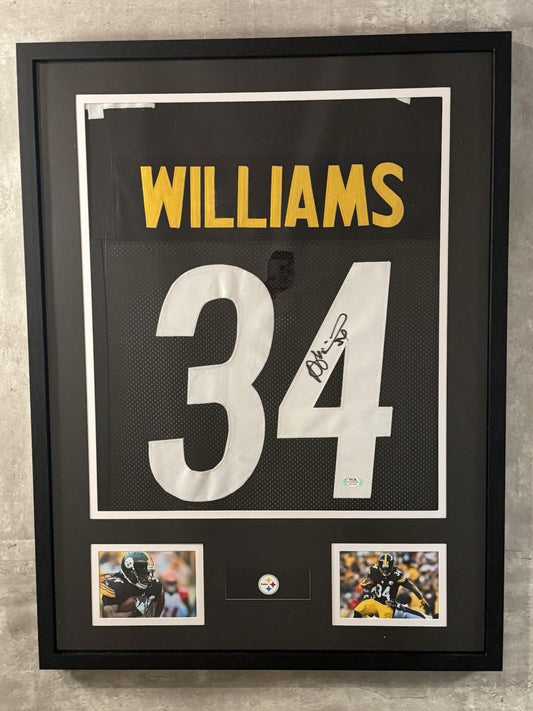 DeAngelo Williams Signed Jersey Framed W/ PSA COA Pittsburgh Steelers Black Auto