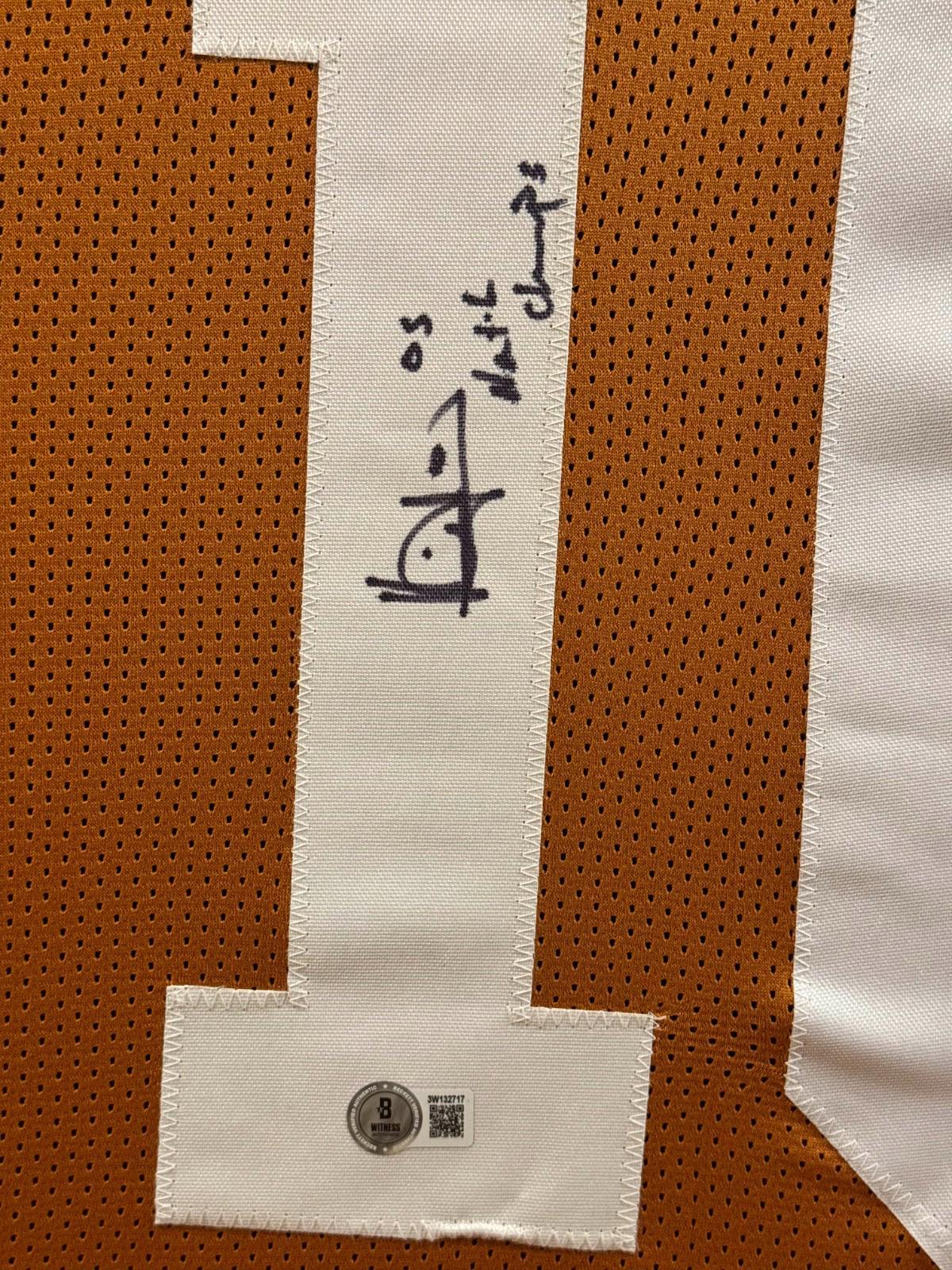 Vince Young Signed Jersey INSCRIPTION Framed W/ Beckett BAS COA Texas Longhorns