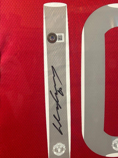 Wayne Rooney Signed Jersey Framed W/ Beckett BAS COA Manchester United Red Auto