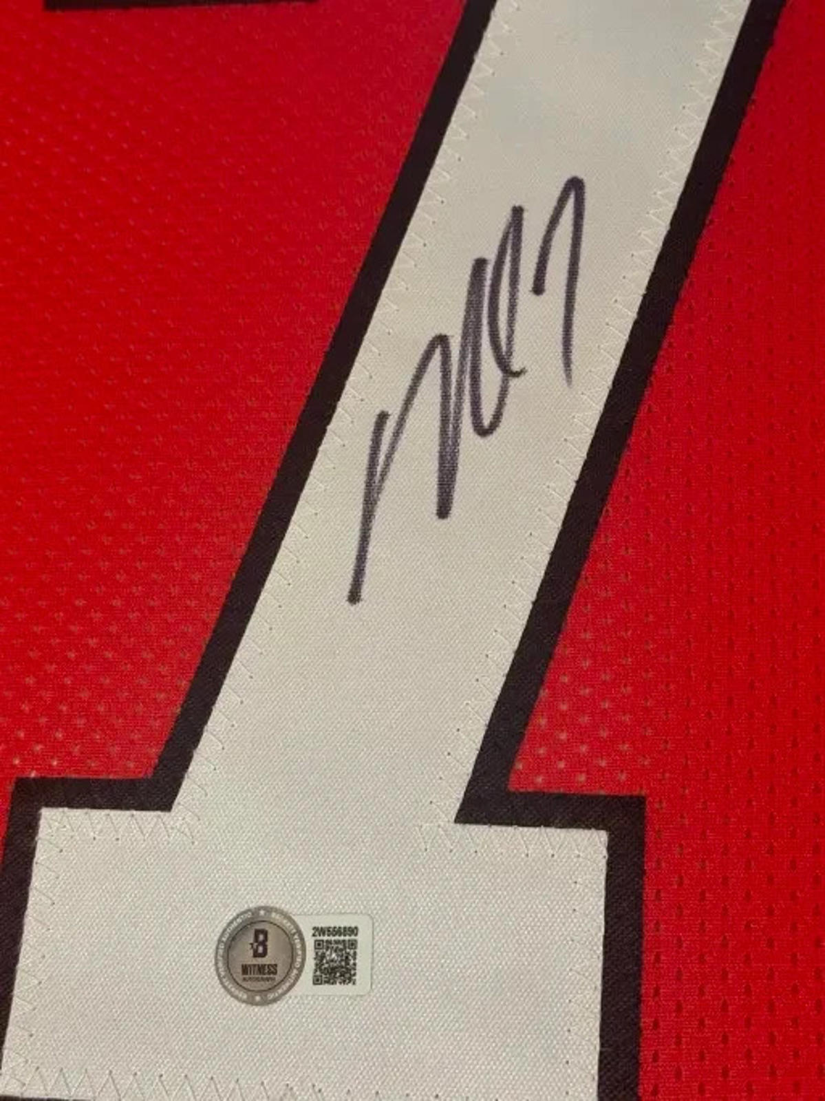 Michael Vick Signed Jersey Framed W/ Beckett BAS COA Atlanta Falcons Red Auto