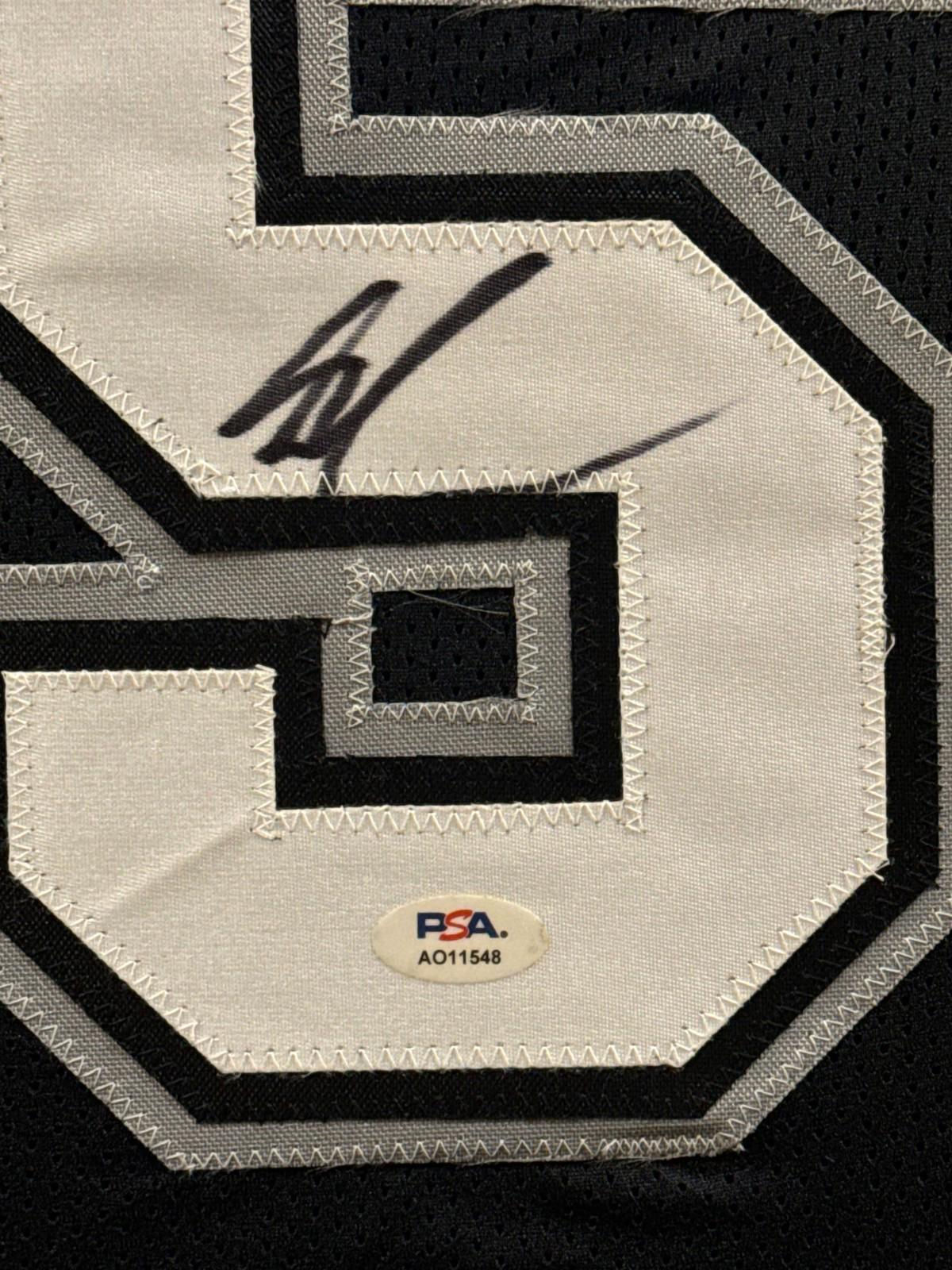 Stephon Castle Signed Jersey Framed W/ PSA COA San Antonio Spurs Black Auto